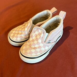 Vans pink checkered. Toddler size 5